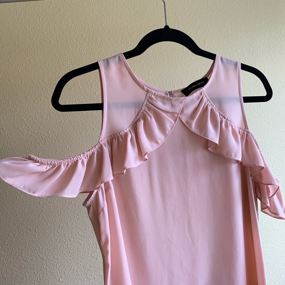 Ivanka Trump Cold Shoulder Ruffle Top - Picture 5 of 5
